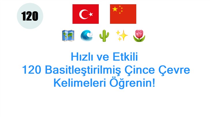 Hızlı ve Etkili: 120 Basitleştirilmiş Çince Çevre Kelimeleri Öğrenin!